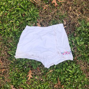 White Linen Skort
